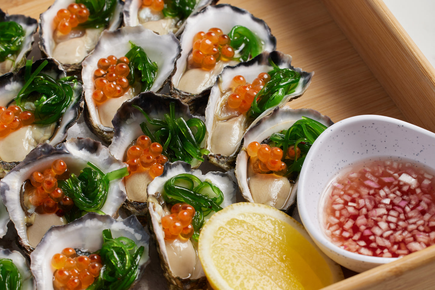 Fresh Oyster with Seaweed and Caviar