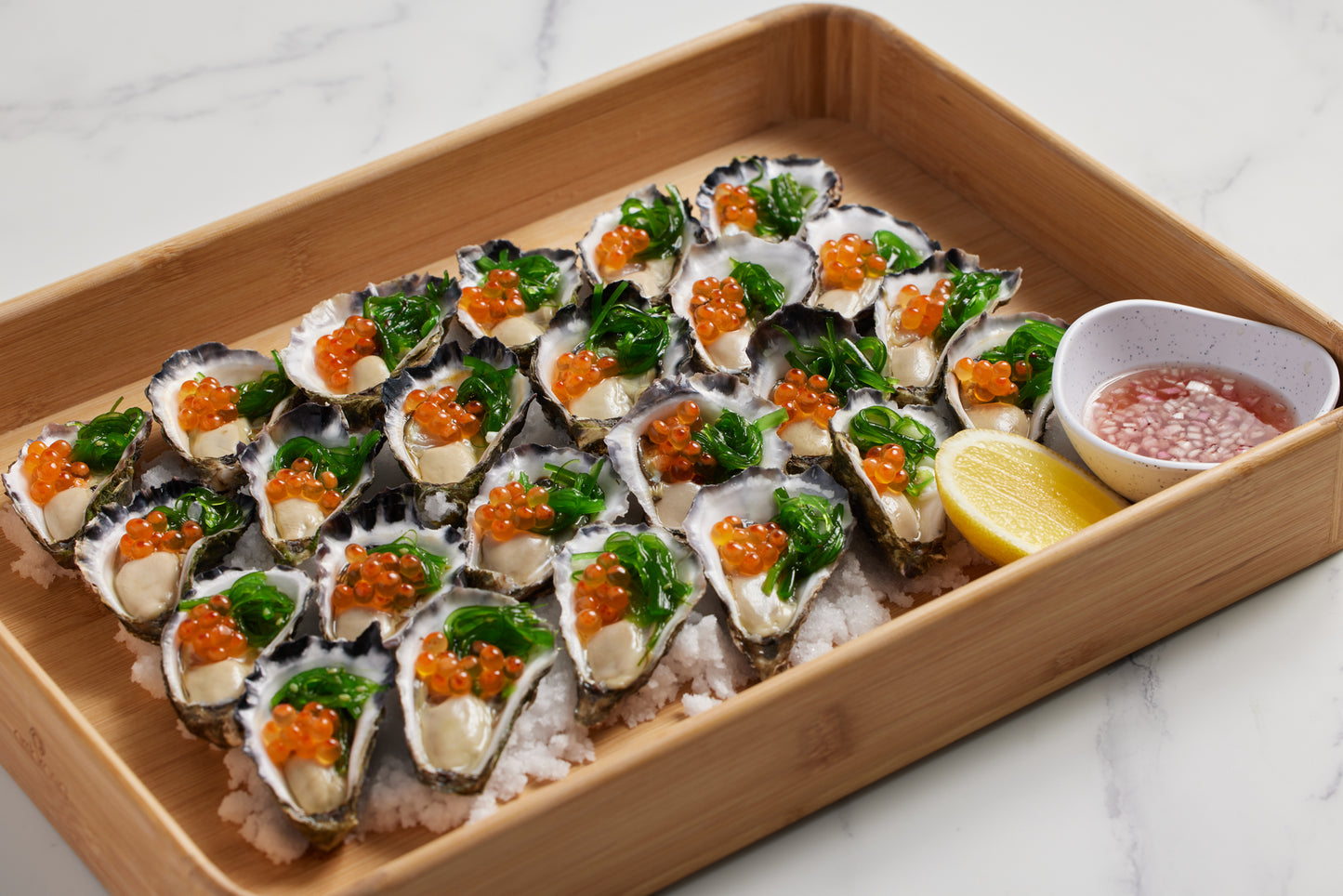 Fresh Oyster with Seaweed and Caviar
