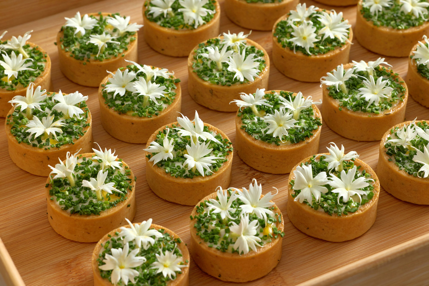 Torched Sweet Corn on Tartlet with Lime (v)