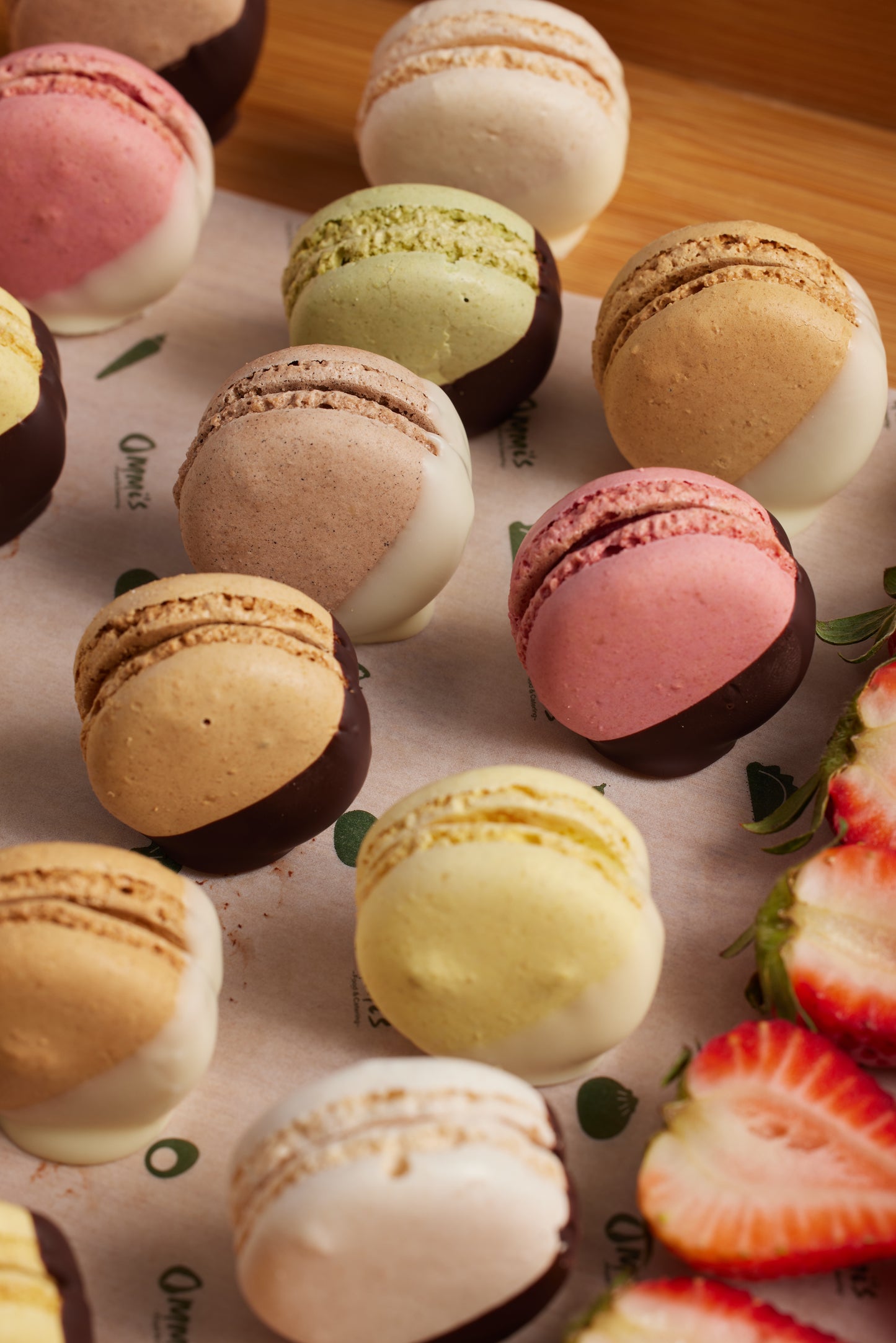 Fruit Skewers and Macaroon