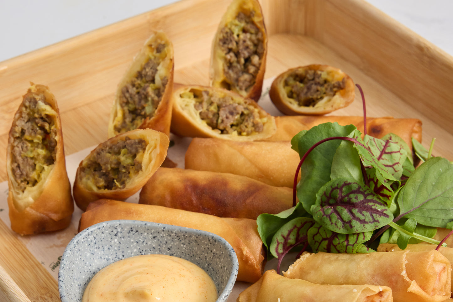 Crispy Spring Rolls with Dipping Sauce