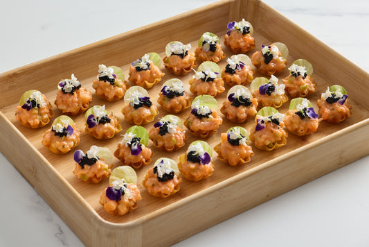 Lobster Salad with caviar in Wonton Shell
