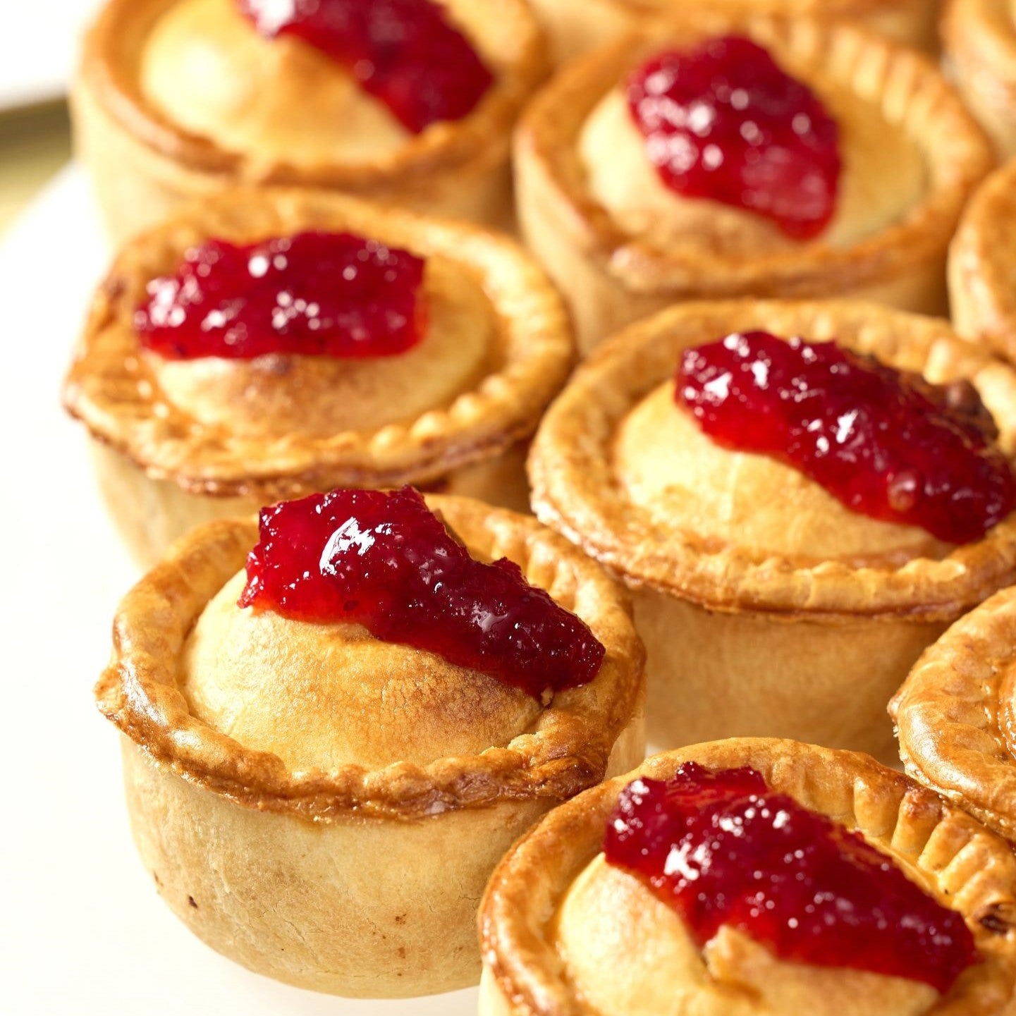 Traditional Turkey & Cranberry lattice topped Pies