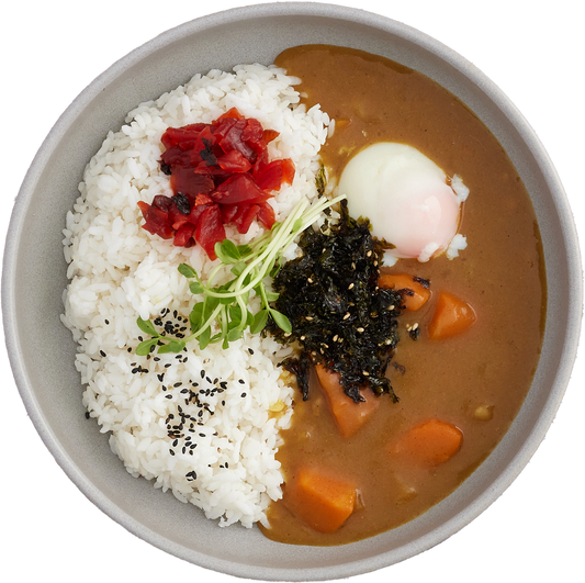 Plain Veg Curry with Hot Spring Egg Don
