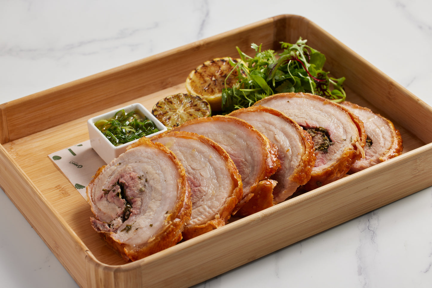 Pork Porchetta with Shallot Salsa