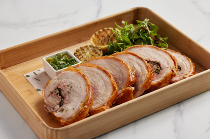 Pork Porchetta with Shallot Salsa