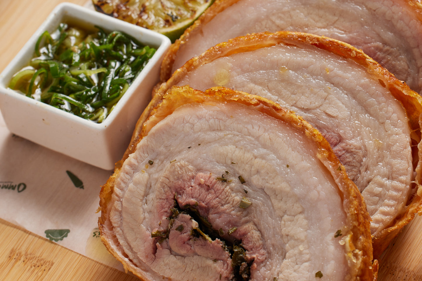 Pork Porchetta with Shallot Salsa