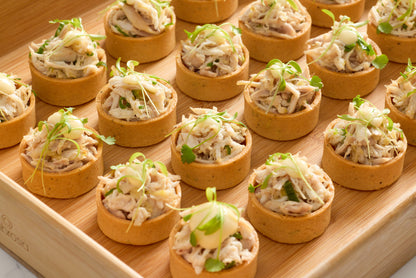 Scallion Chicken Tartlet with Lemon Aioli