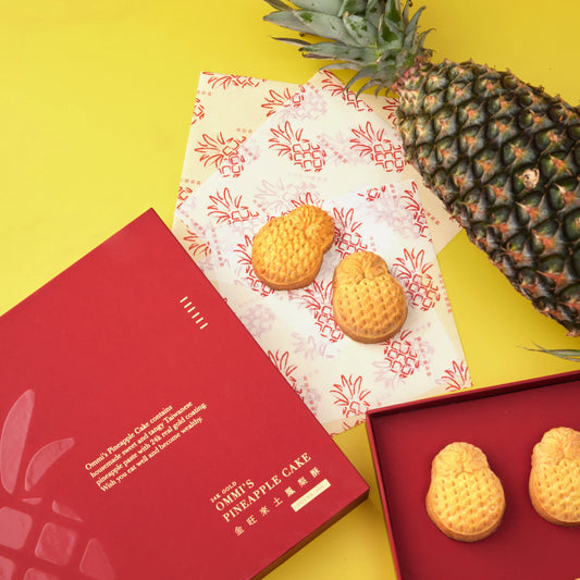 24k Gold Ommi's Pineapple Cake | 24k 純金金旺來土鳳梨酥禮盒 單顆/6顆裝
