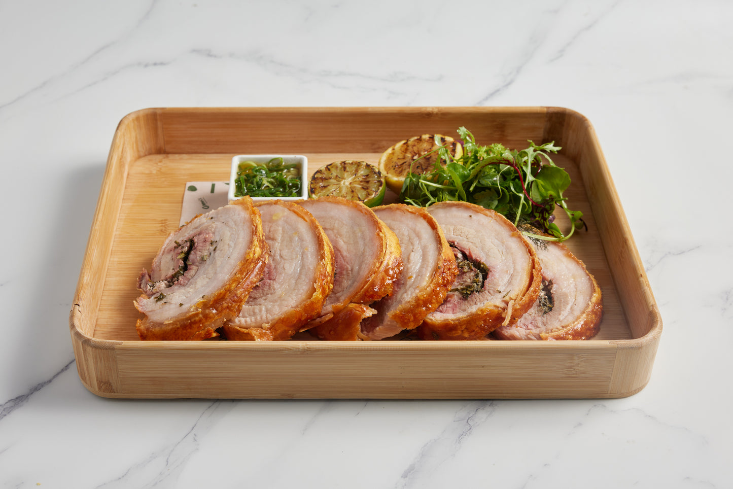 Pork Porchetta with Shallot Salsa